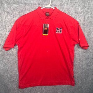 Men's Nike Y2K Ole Miss Rebels Basketball Dri-Fit Golf Polo Shirt Large w/Tags